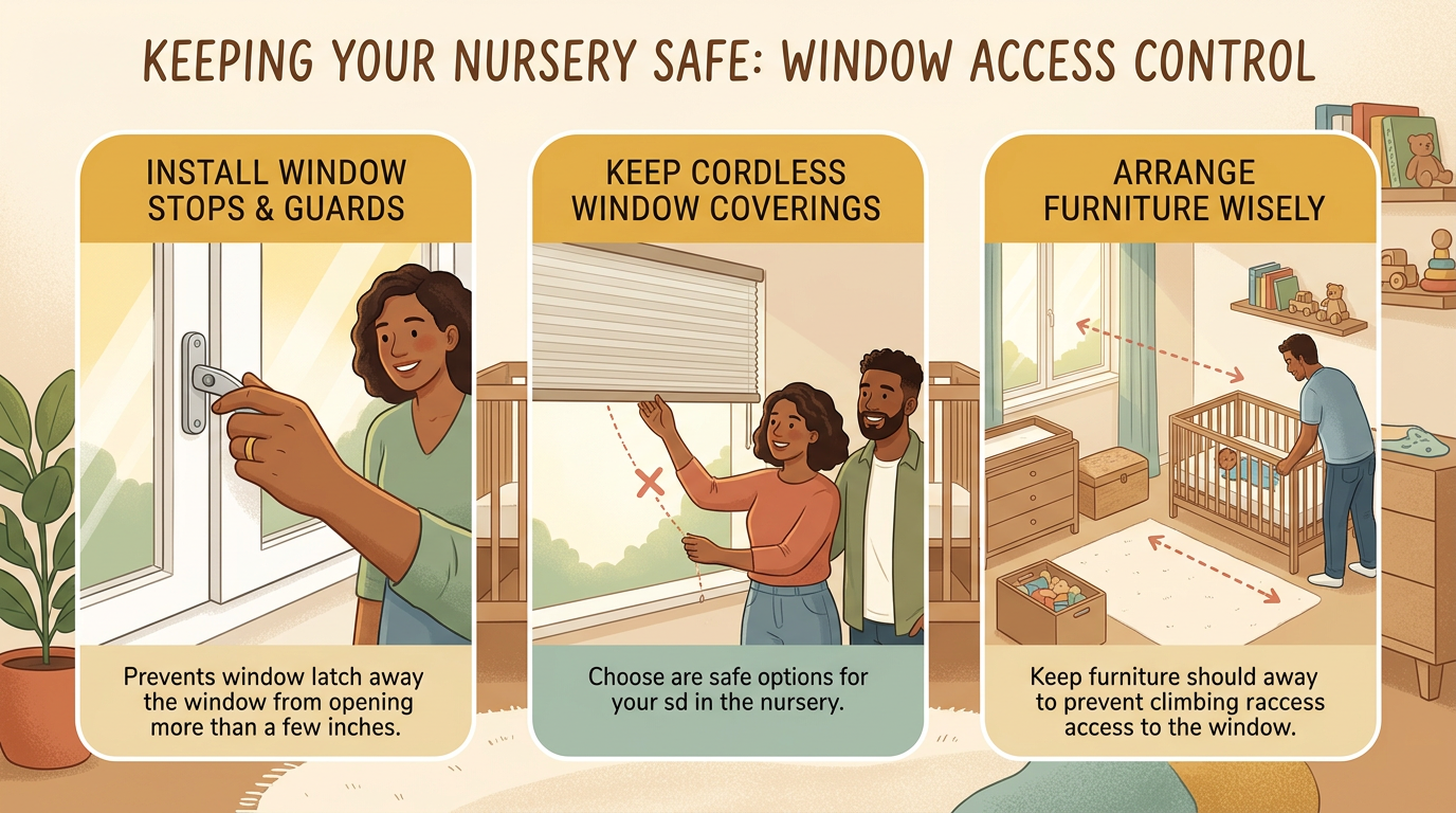 Control window access before your child can reach or climb to them