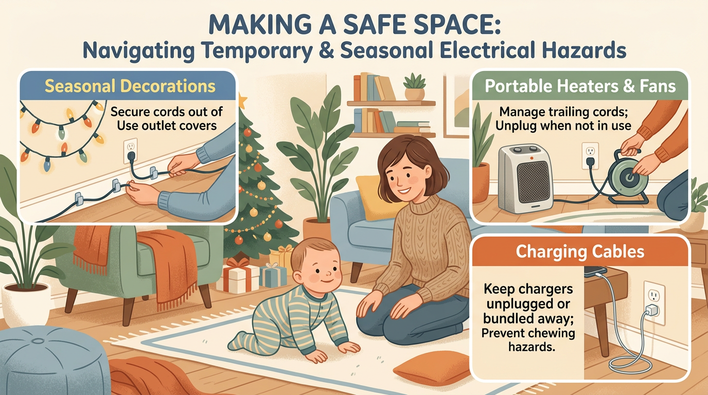 Watch for seasonal and temporary electrical hazards