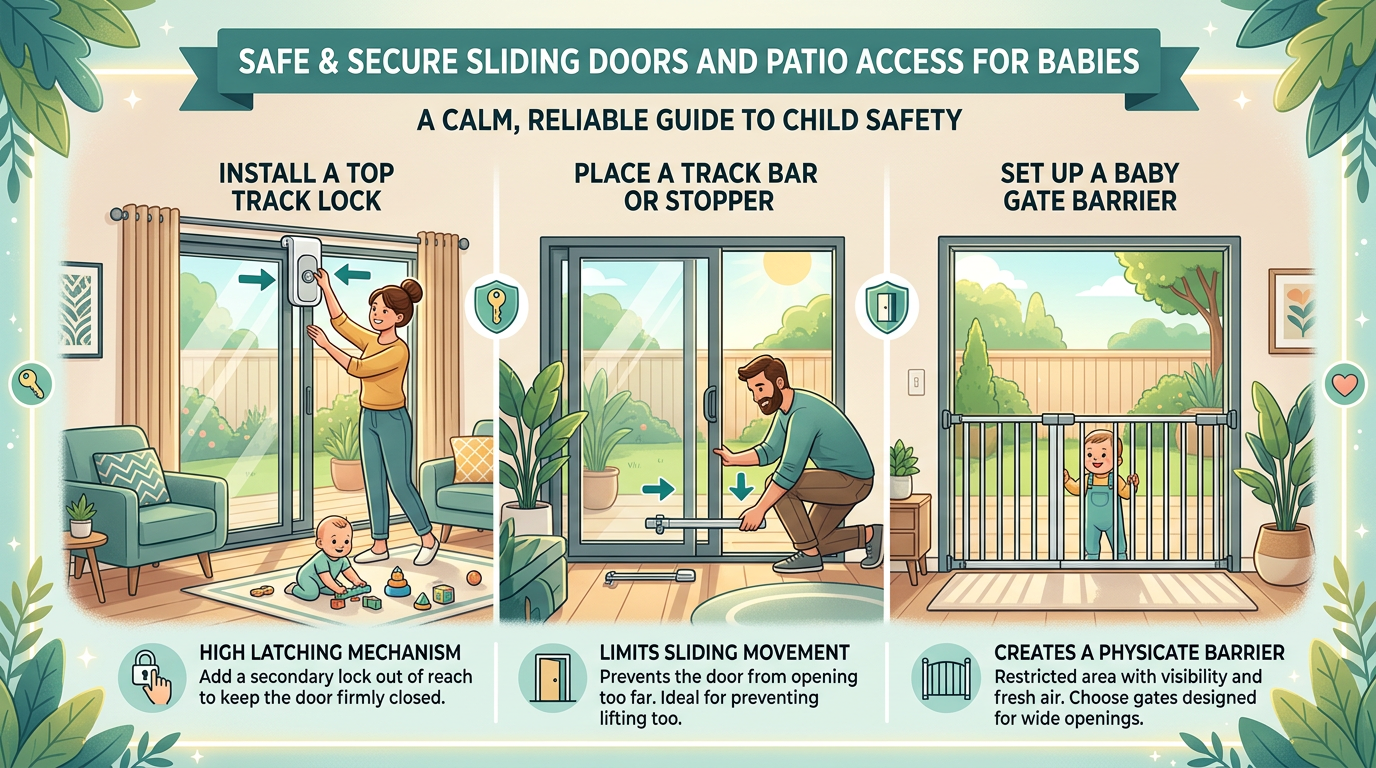 Sliding doors, patio access, and glass door safety