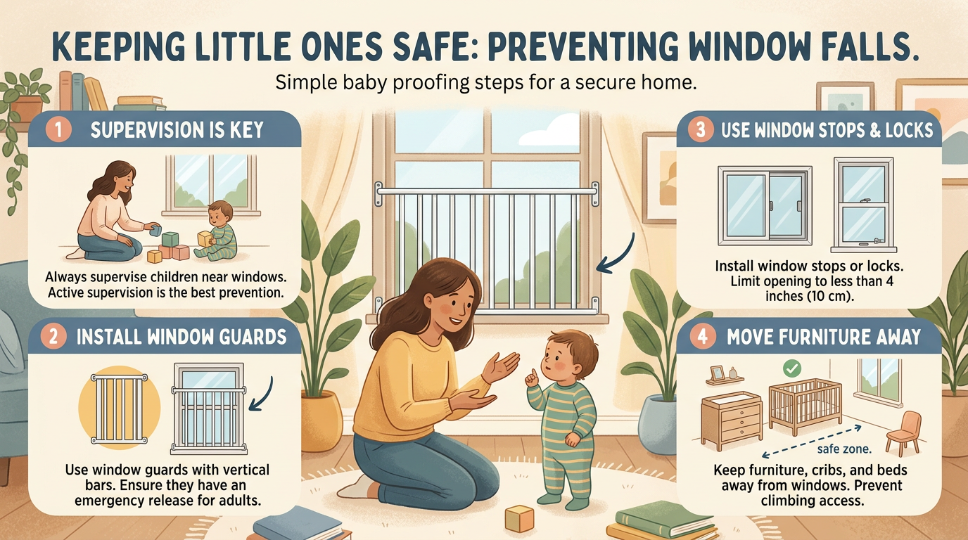 Window falls are preventable with locks and smart furniture placement