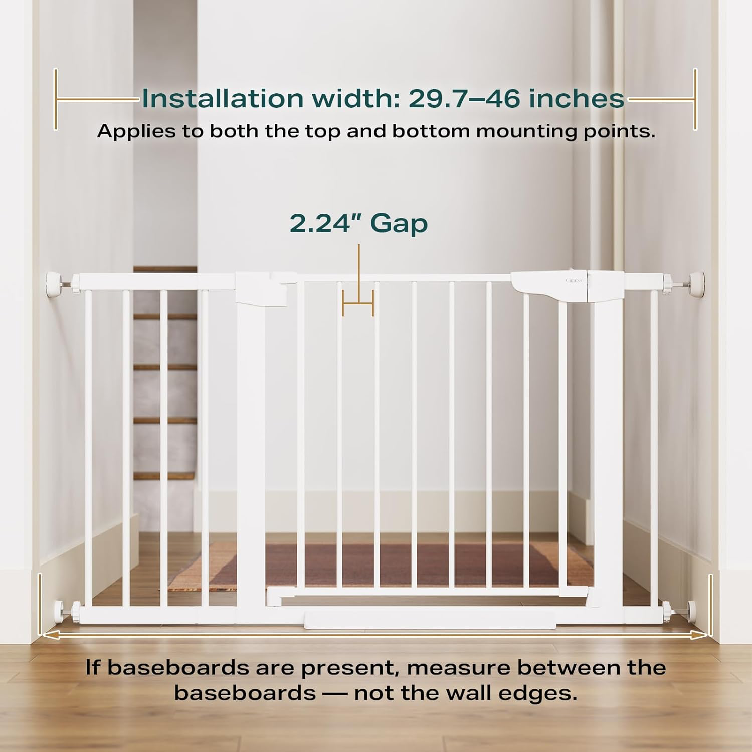 Pressure-Mounted Baby Gate for Doorways