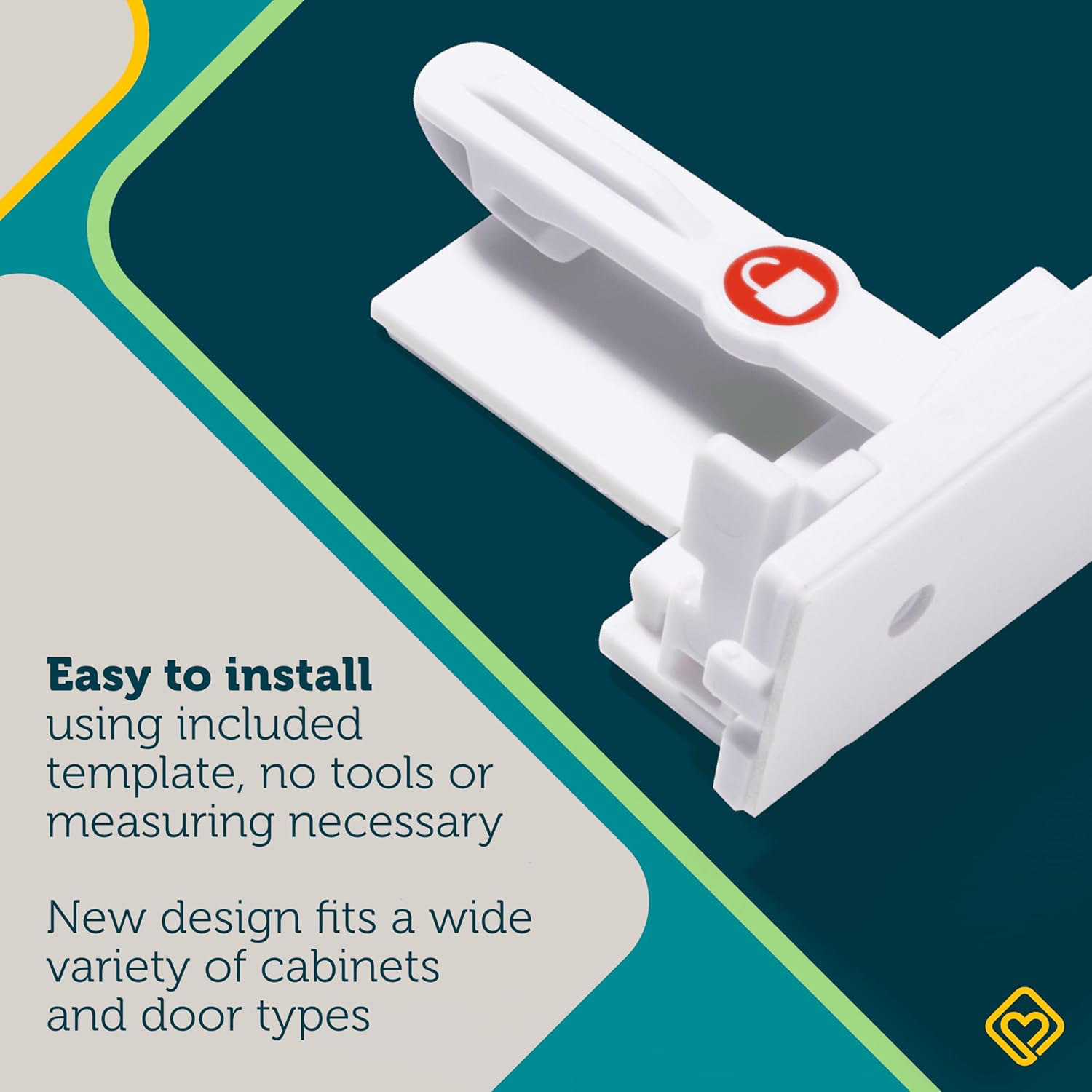 Adhesive Cabinet Locks (4-Pack) for Baby Proofing
