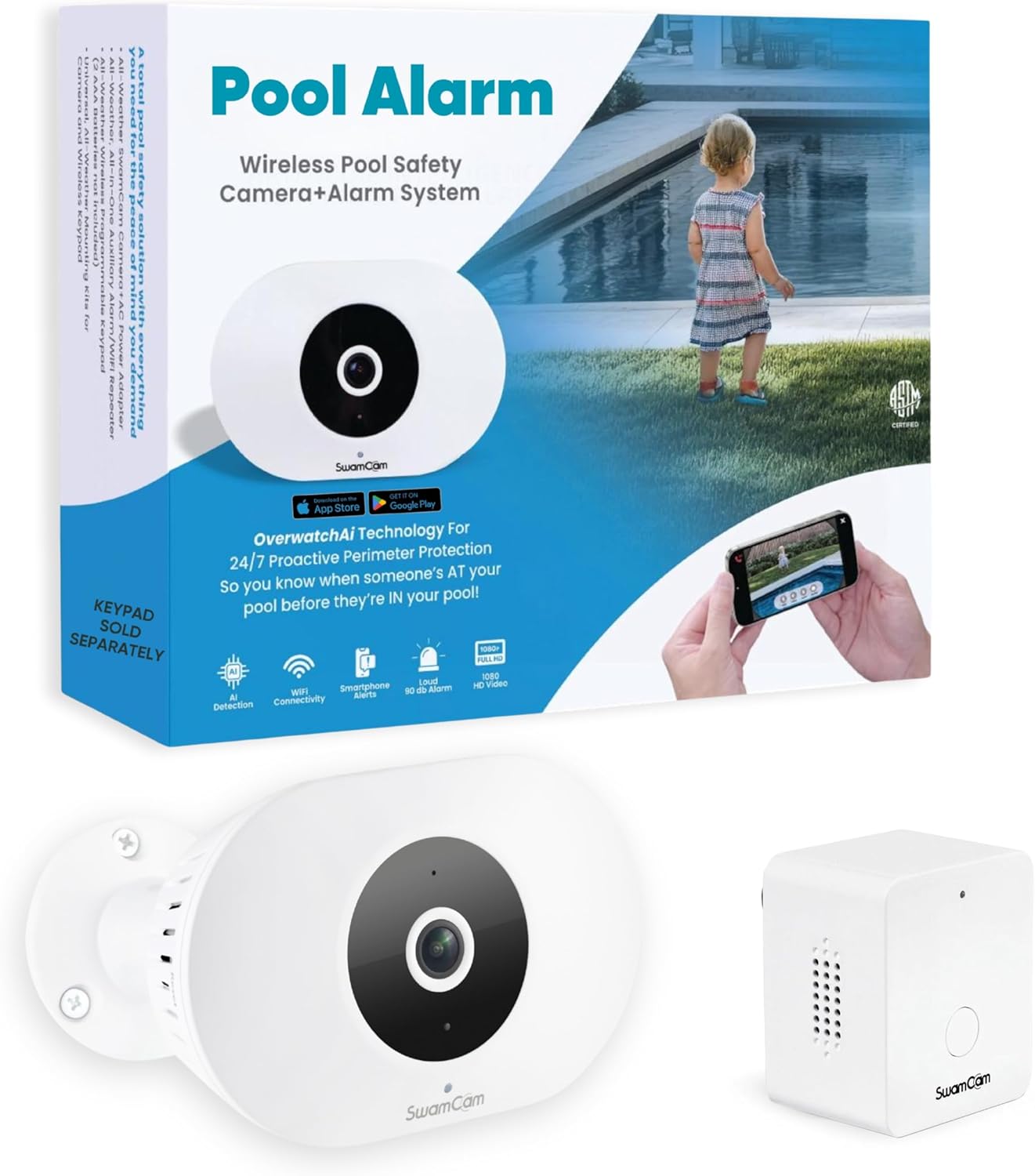 Pool Alarm Camera System for Backyard Pools
